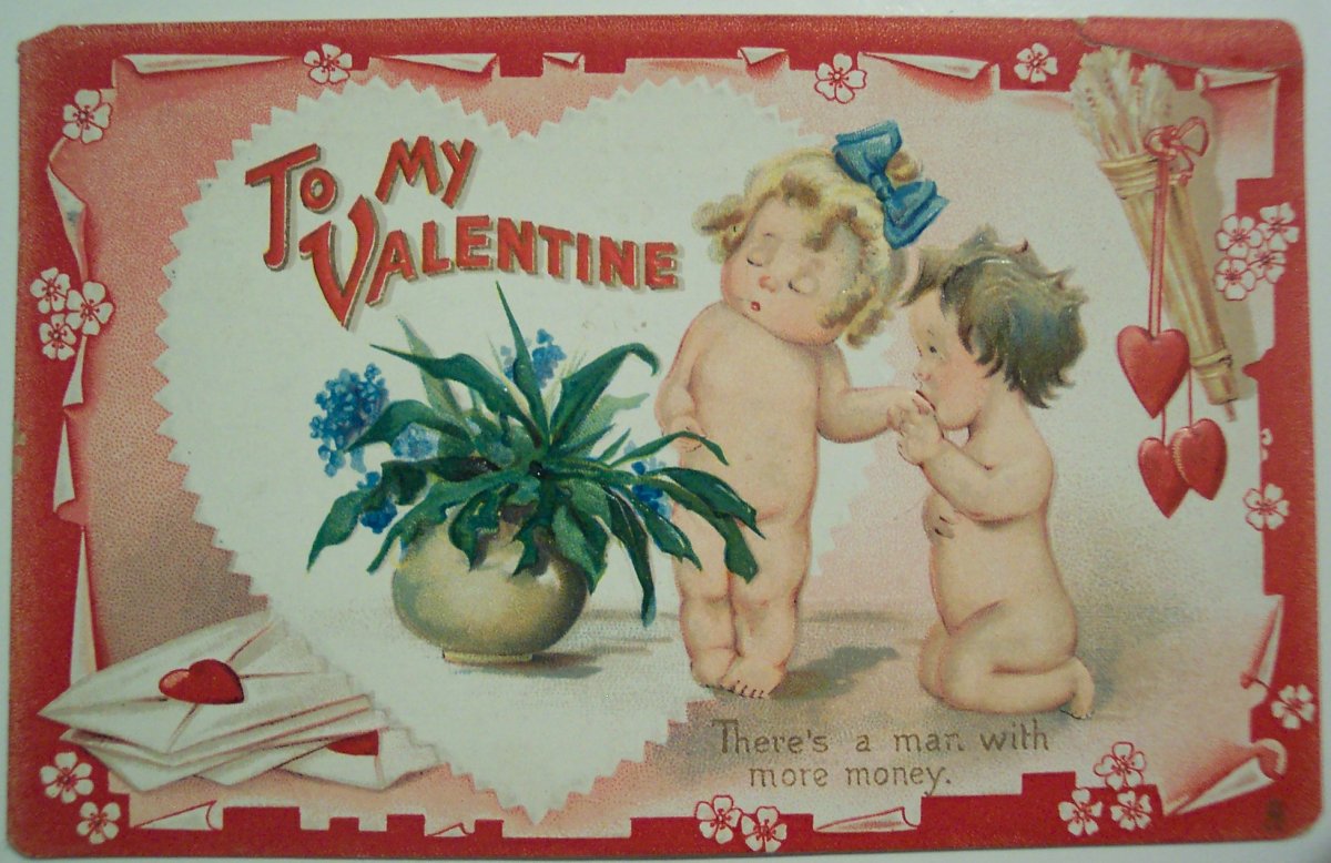 Открытки валентинки прикольные старые