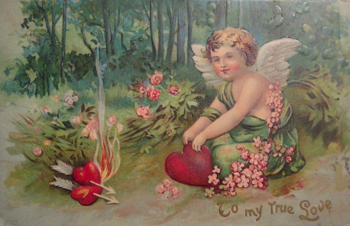 Винтажные открытки с днем Святого Валентина