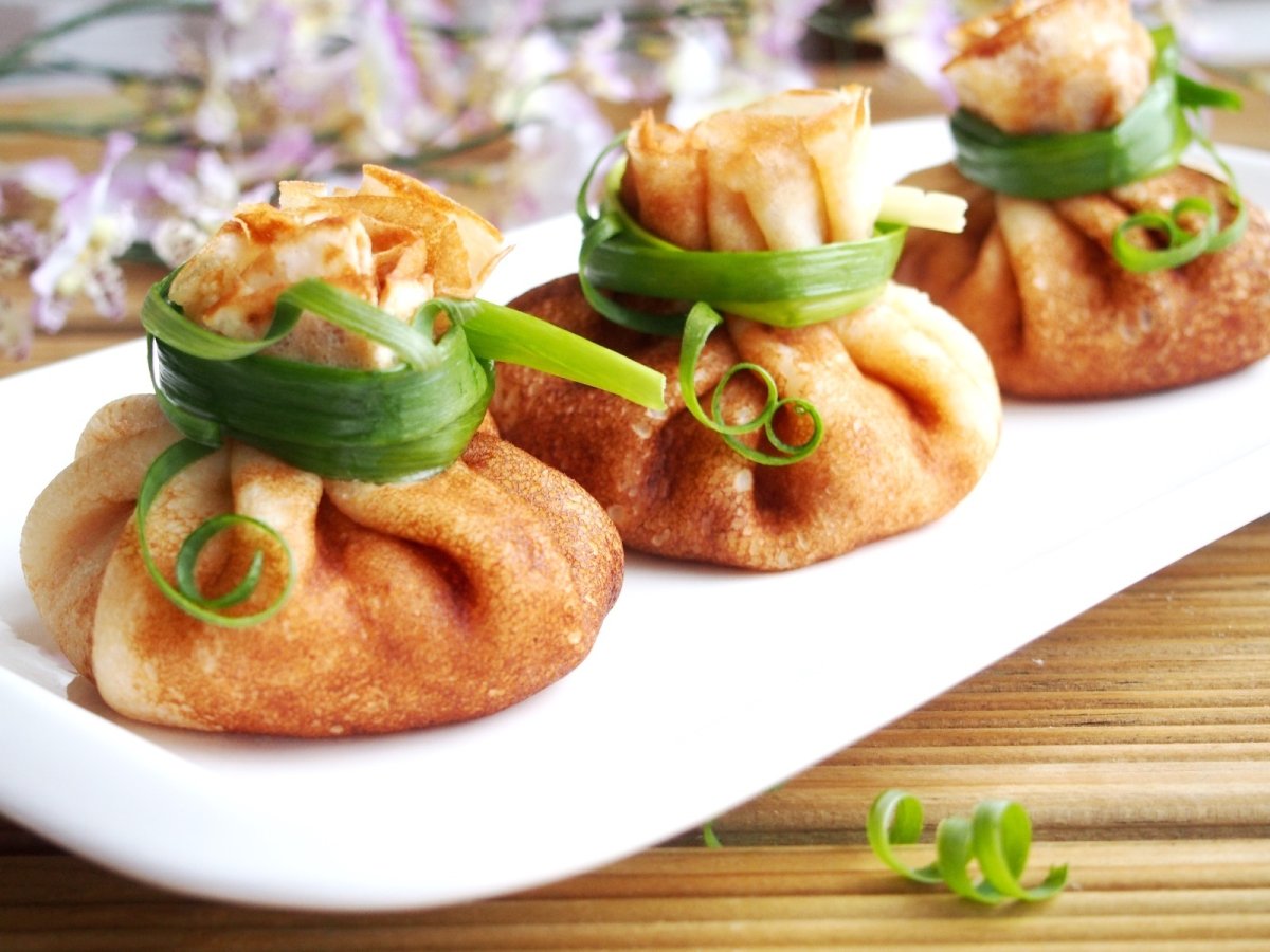 Фаршированные блины мешочки