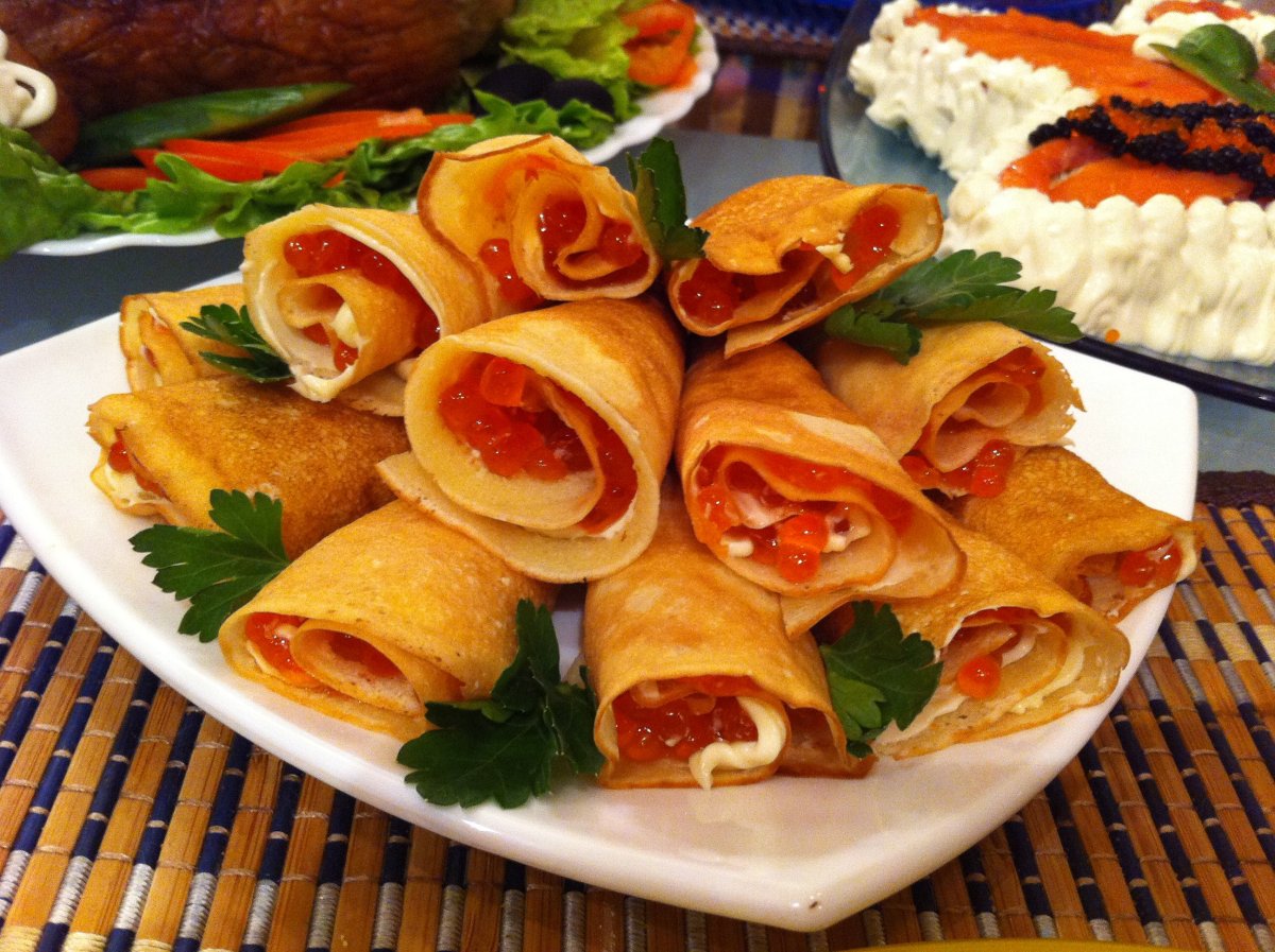 Блинчики мешочки с начинкой