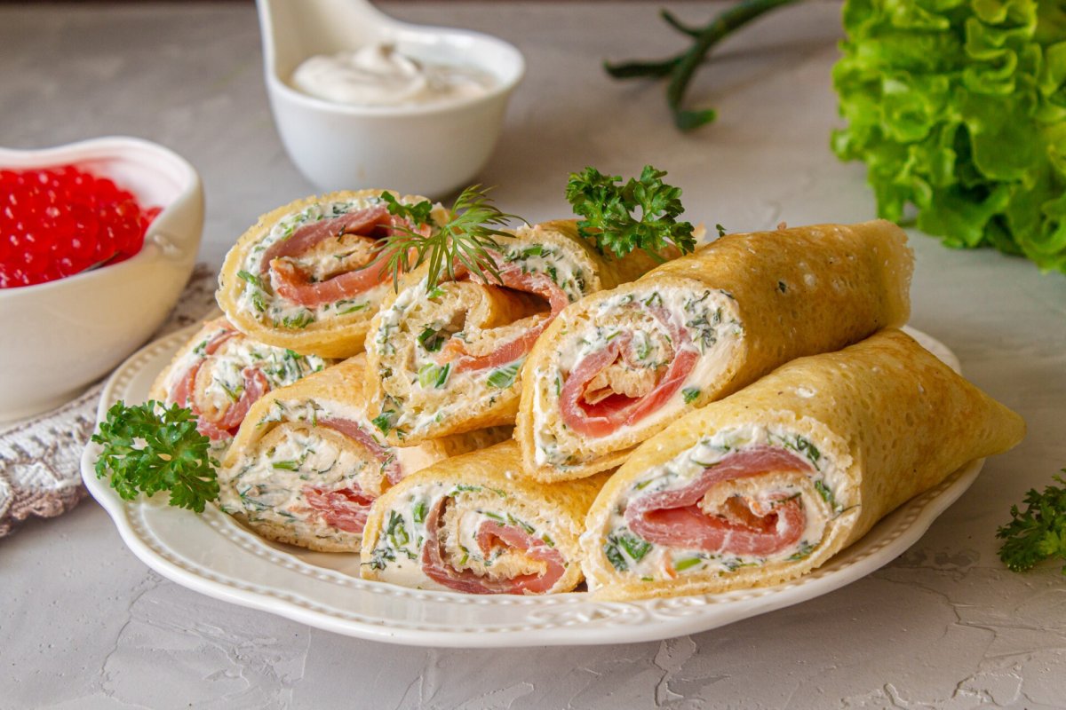 Закуска с блинчиками