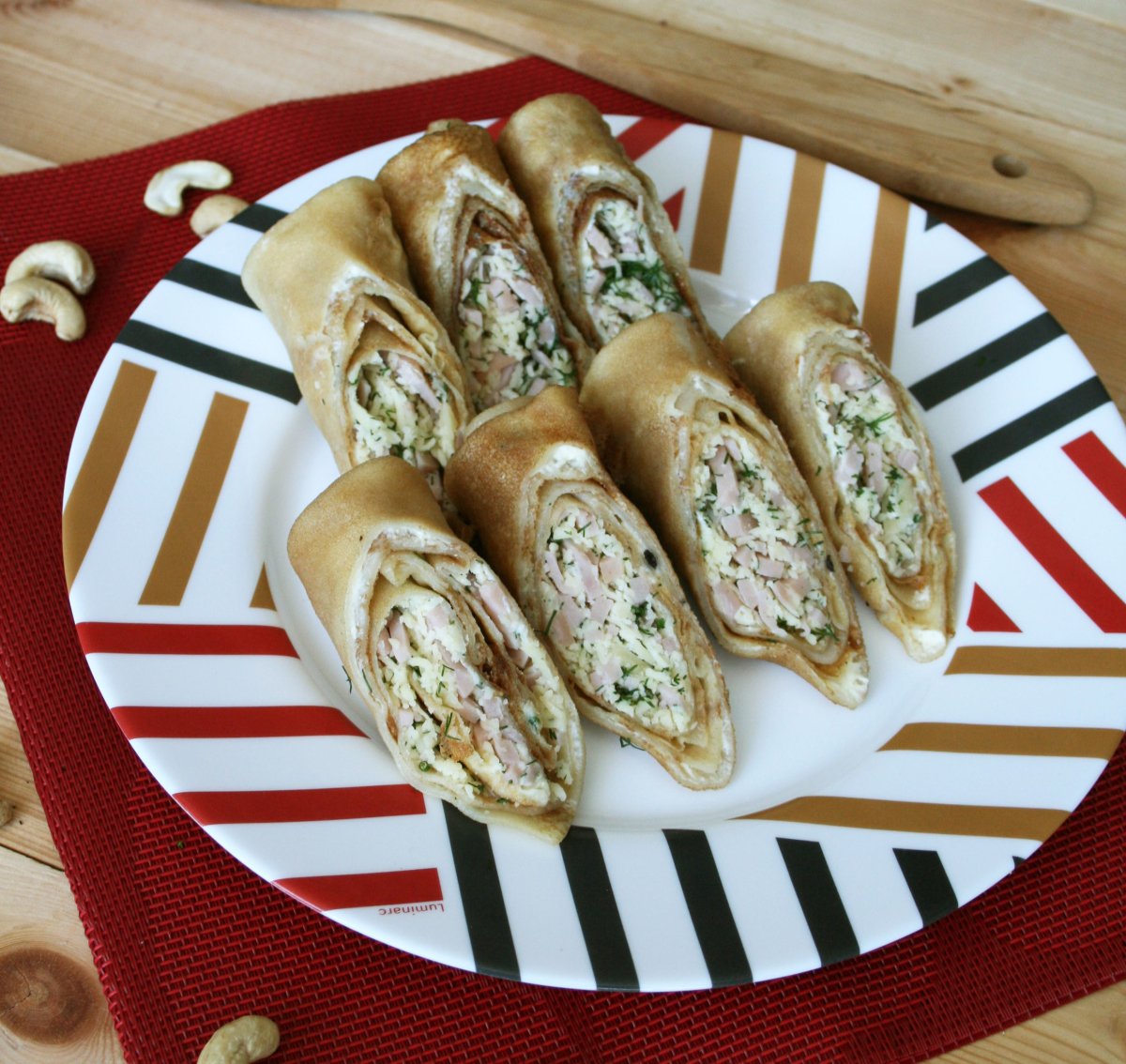 Блинные мешочки с начинкой