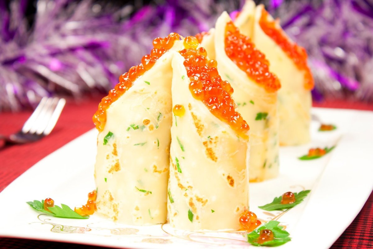 Мешочки из блинов на Фуршет