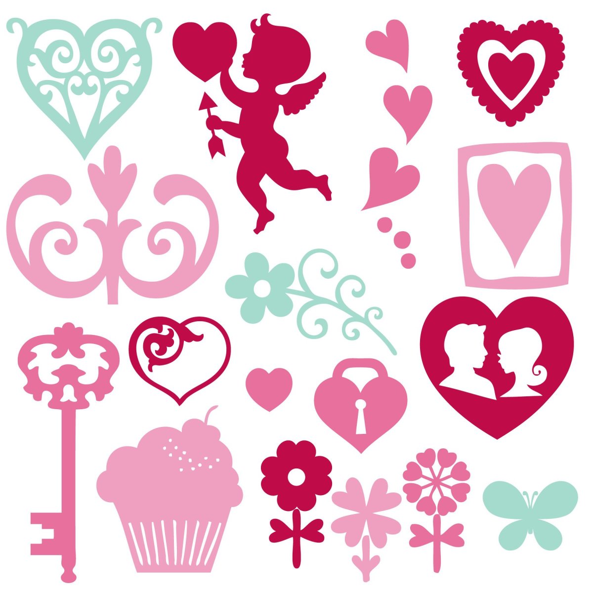 Трафареты на день Святого Валентина