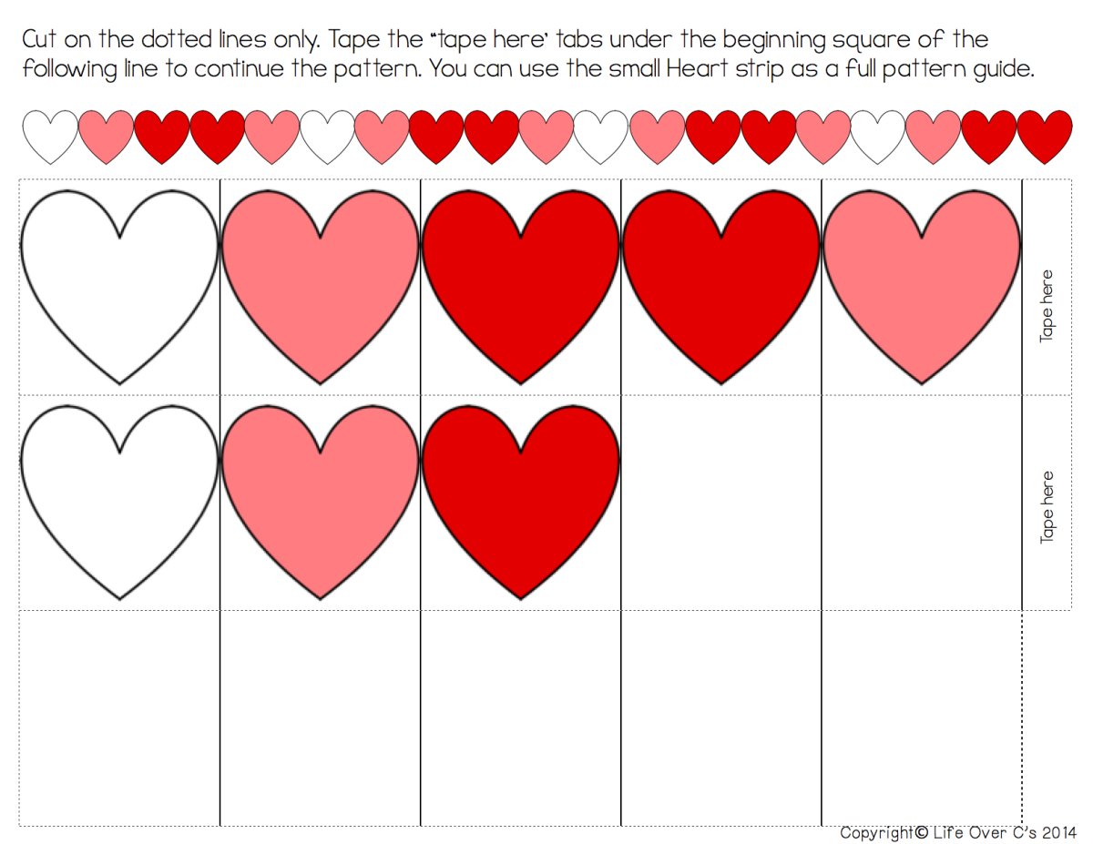 Hearts for Valentines Day Printable