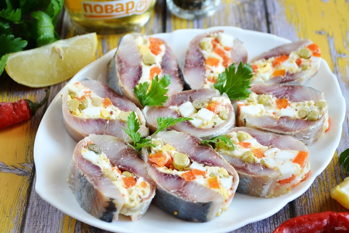 Царская скумбрия рулет