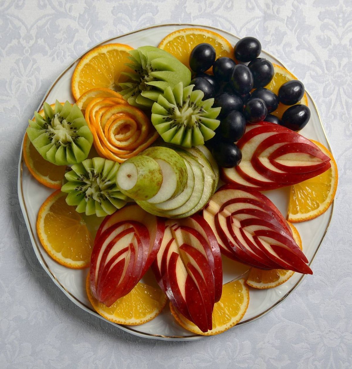 Красивая нарезка фруктов