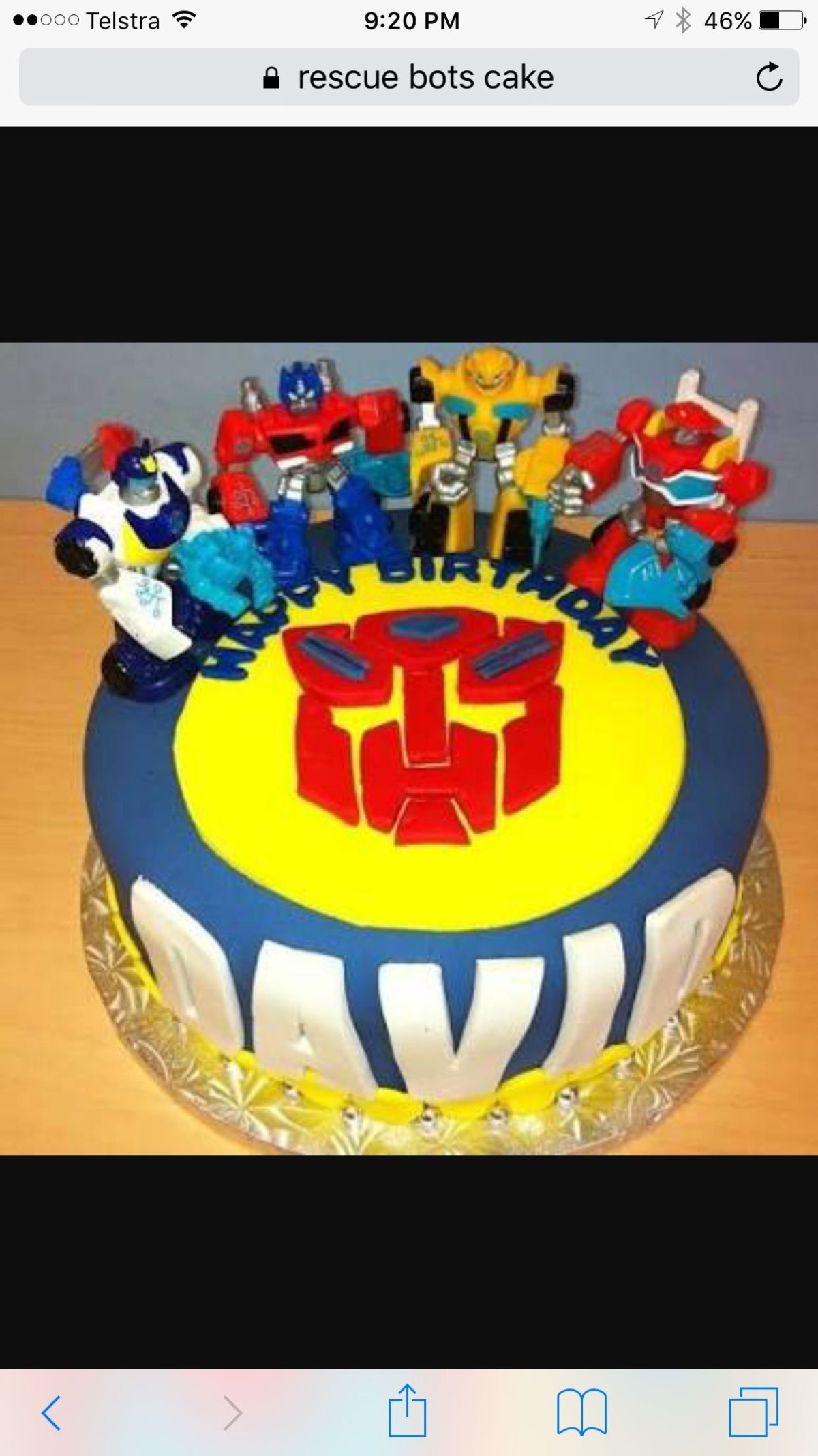 Трансформер красный на торт