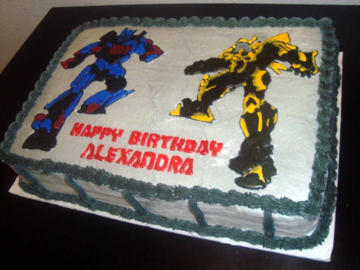 Торт «трансформеры - Бамблби»