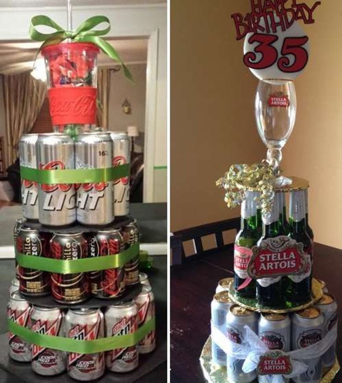 Торт из пивных бутылок Стелла Артуа