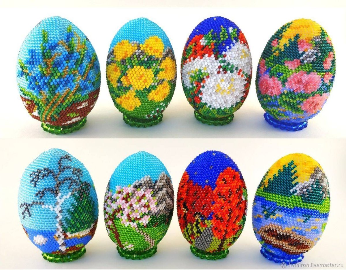 Яйца бисером МК