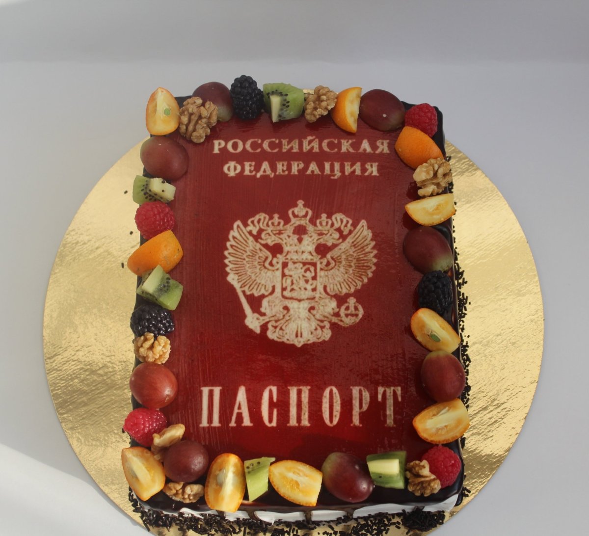 Сахарная картинка на торт паспорт