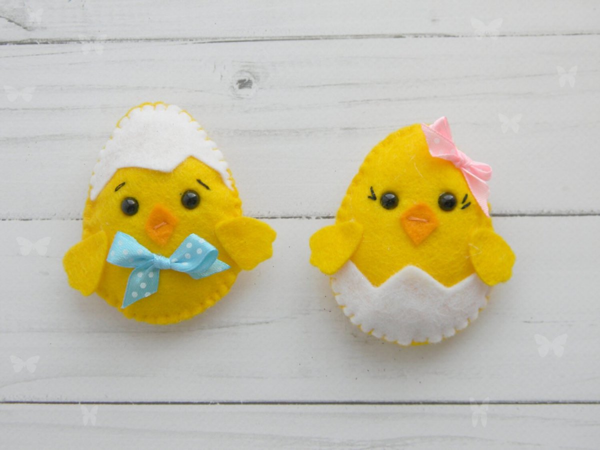 Цыпленок Пасхальный из скорлупок