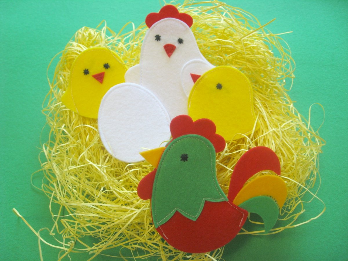 Пасхальный цыпленок из фетра