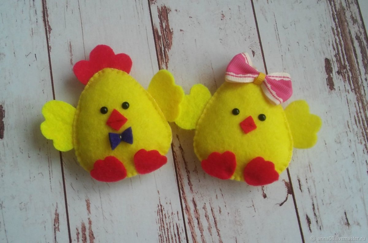 Цыпленок из фетра на Пасху
