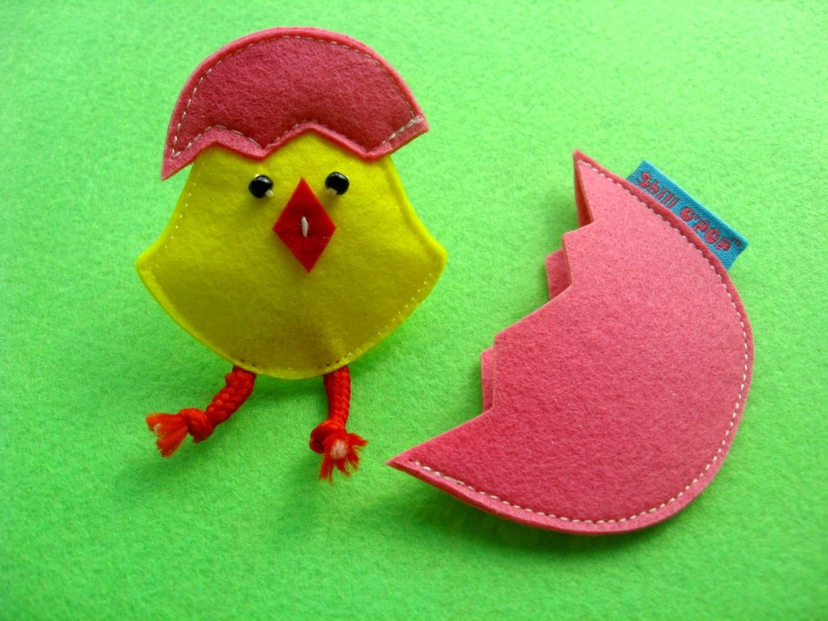 Цыпленок из фетра на Пасху