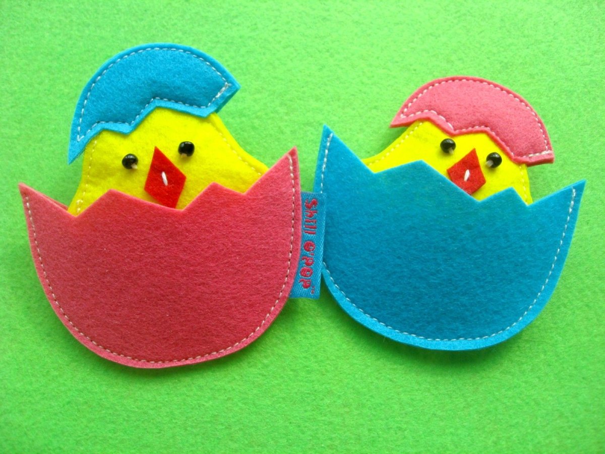 Курочка с цыплятами из фетра