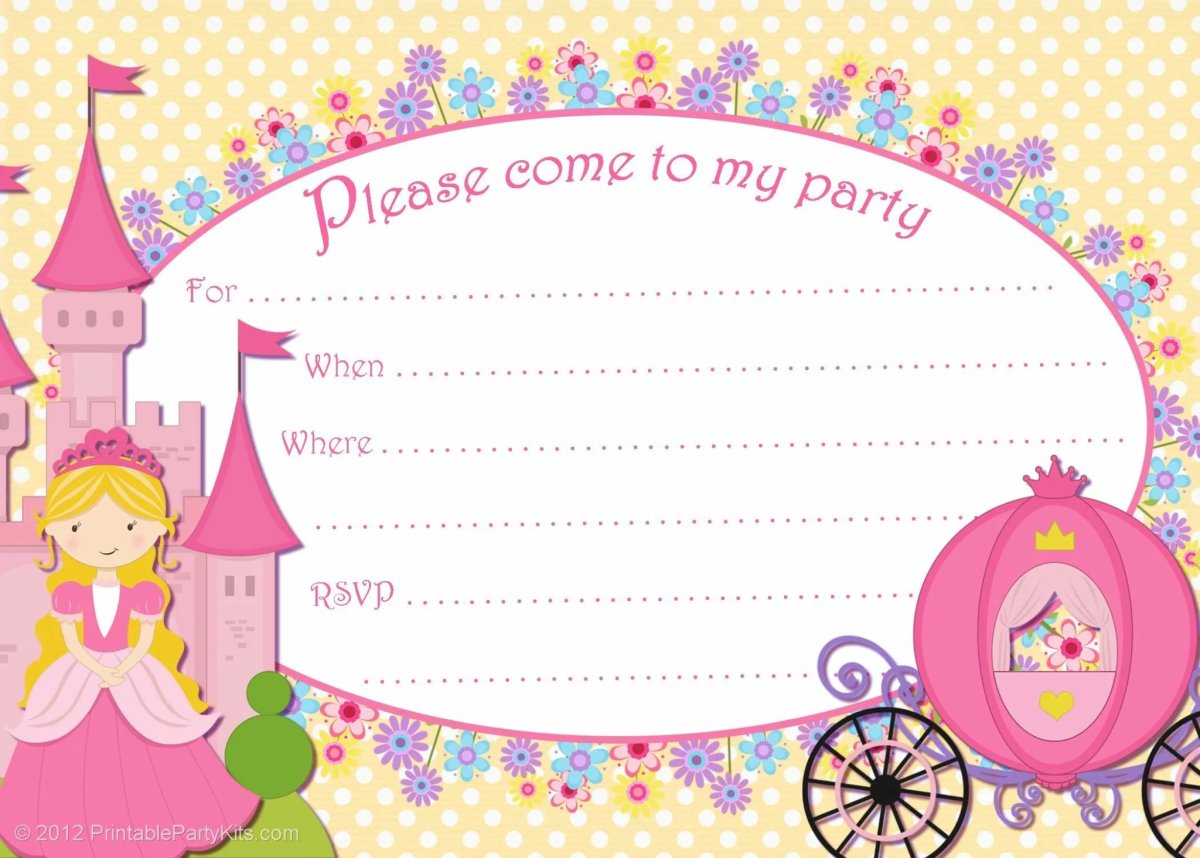 Приглашение на день рождения