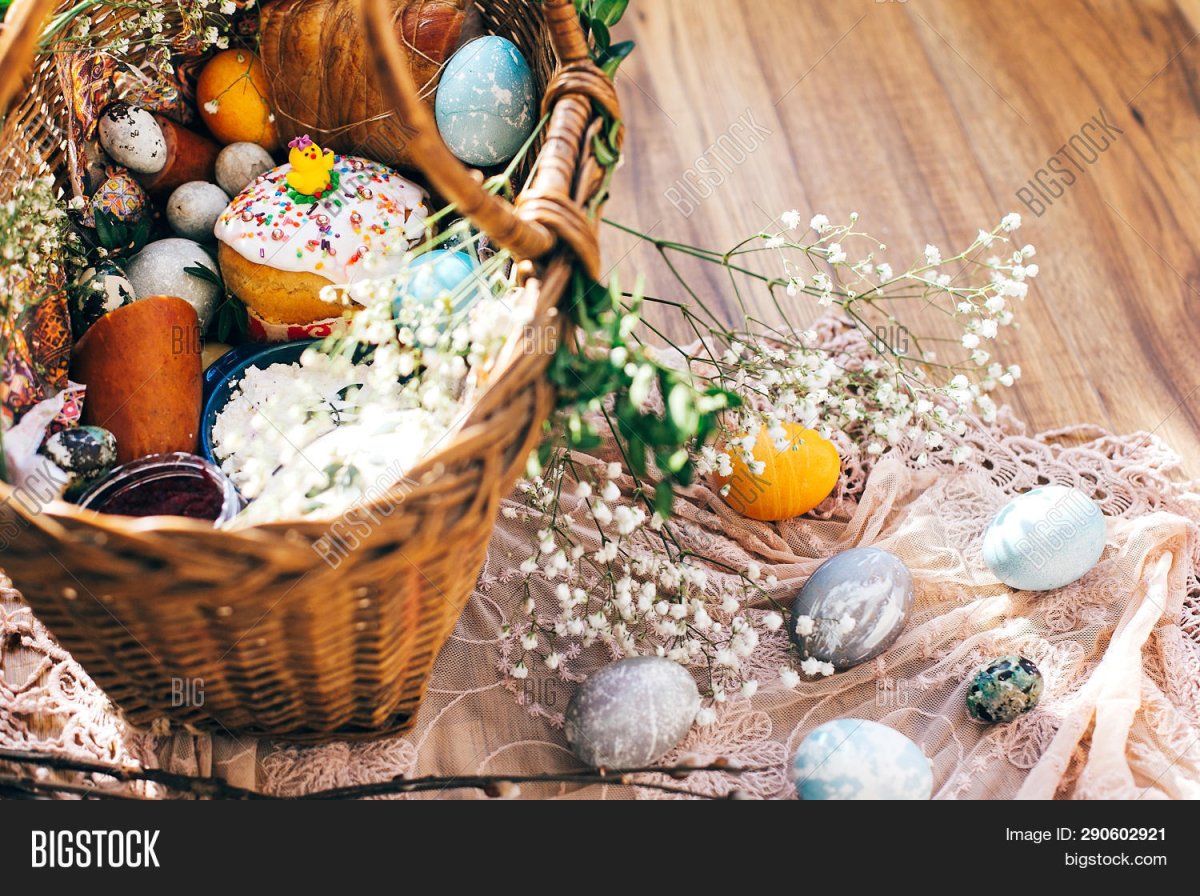 Easter Bread Basket Fabric