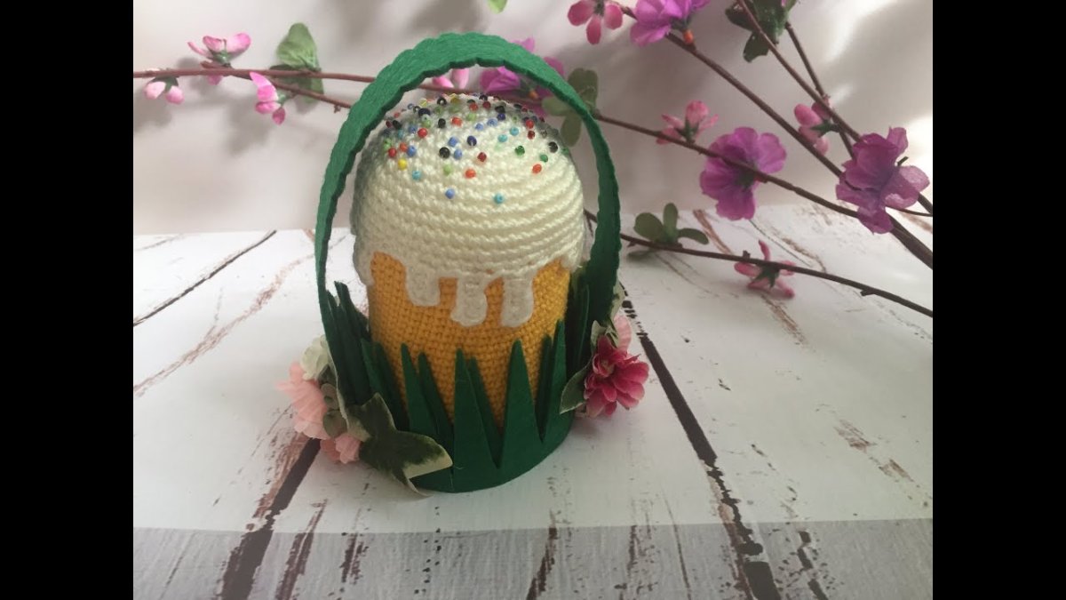 Поделка корзинка с цветами