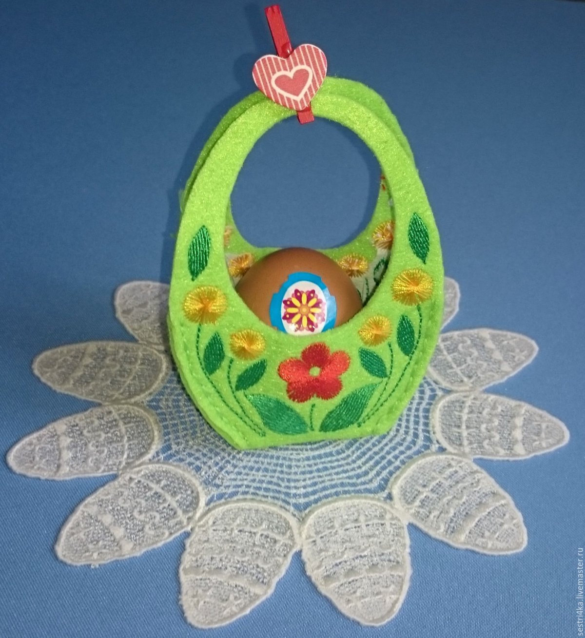 Пасхальные яйца из фетра