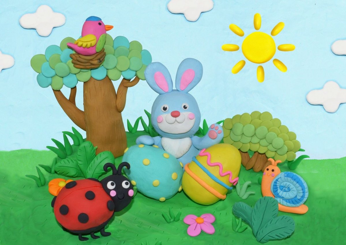 Поделки на Пасху из пластилина