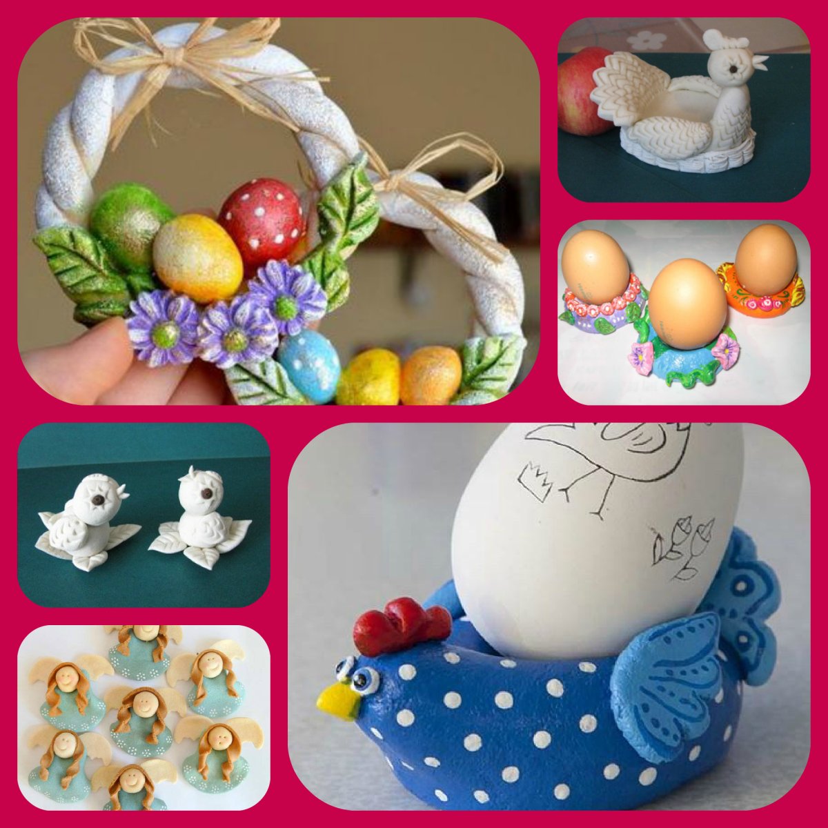 Яйца из соленого теста к Пасхе