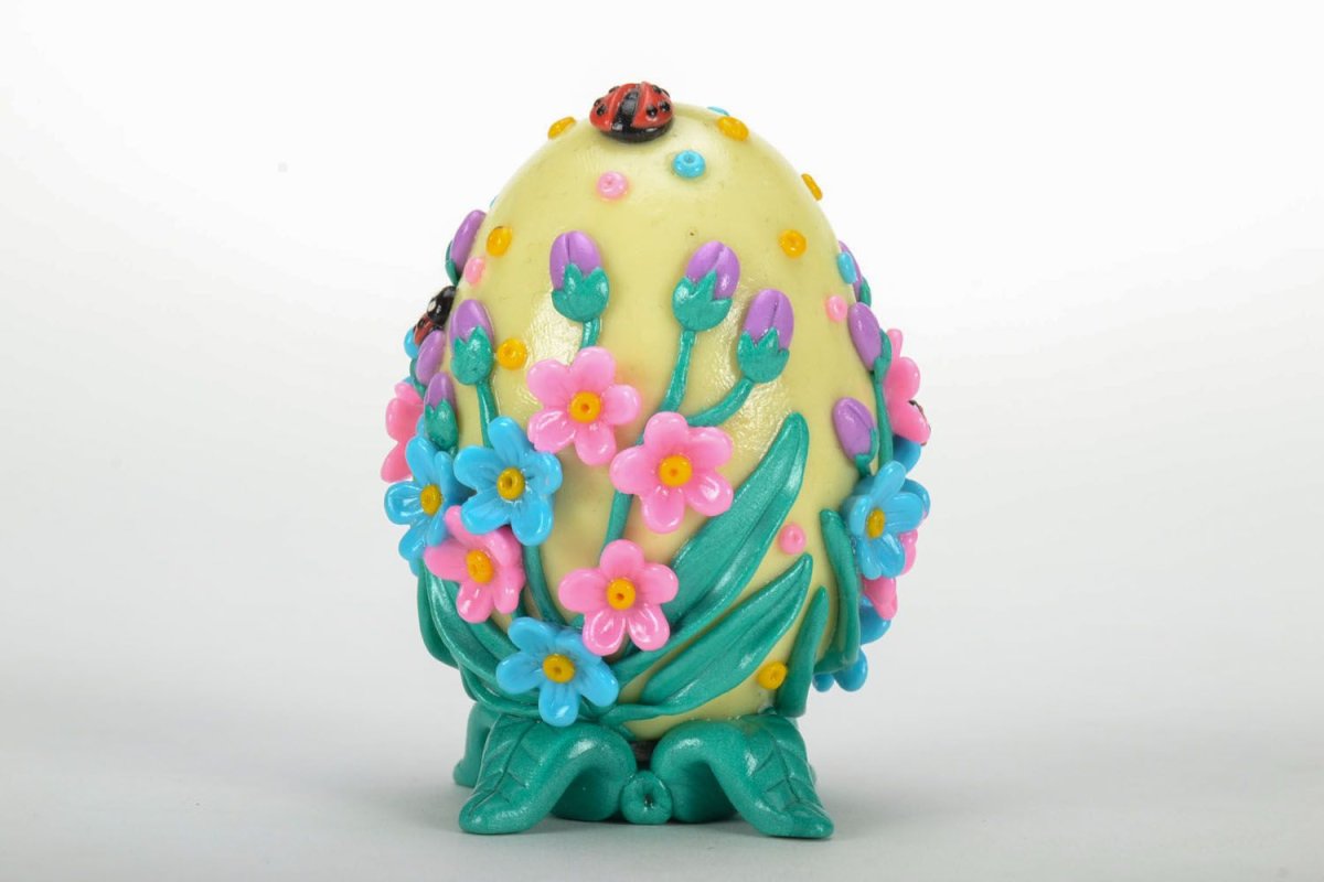 Пасхальное яйцо из полимерной глины