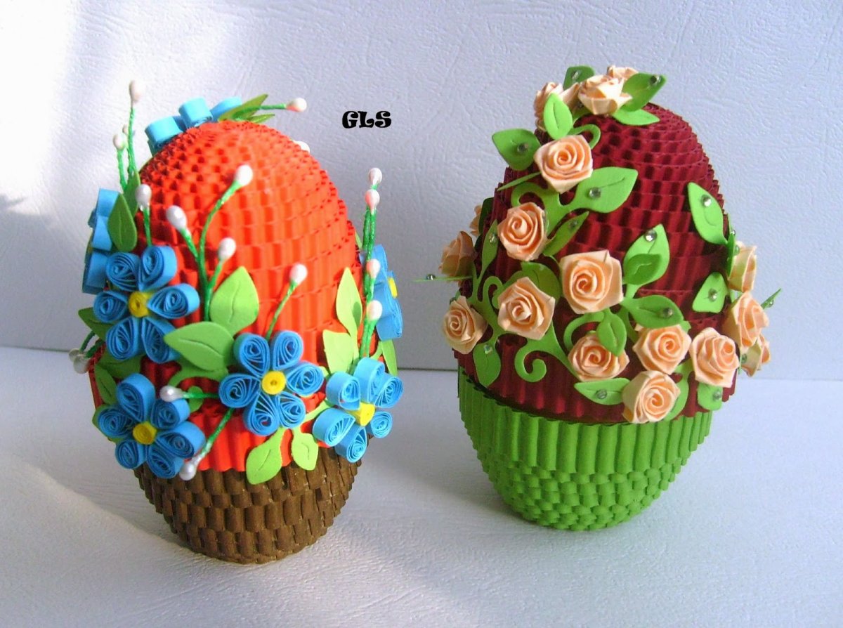 Пасхальное яйцо квиллинг