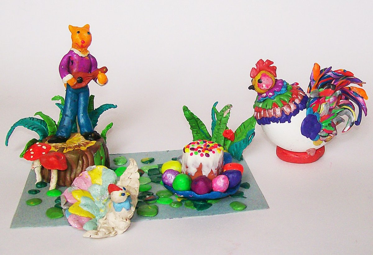 Пасха из пластилина