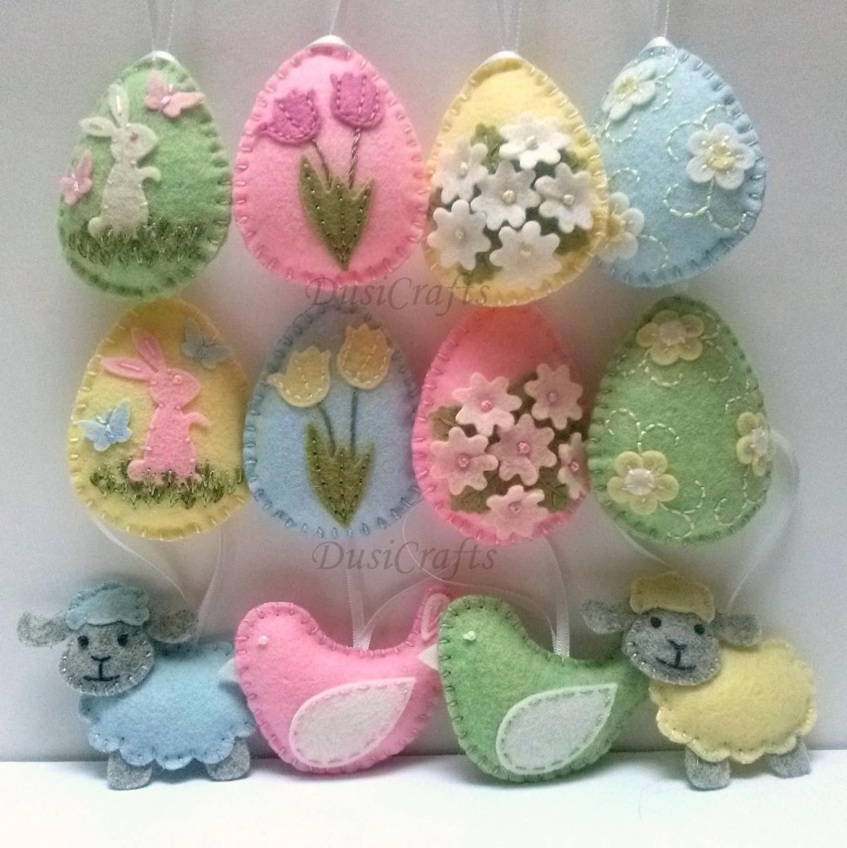 Текстильные пасхальные яйца