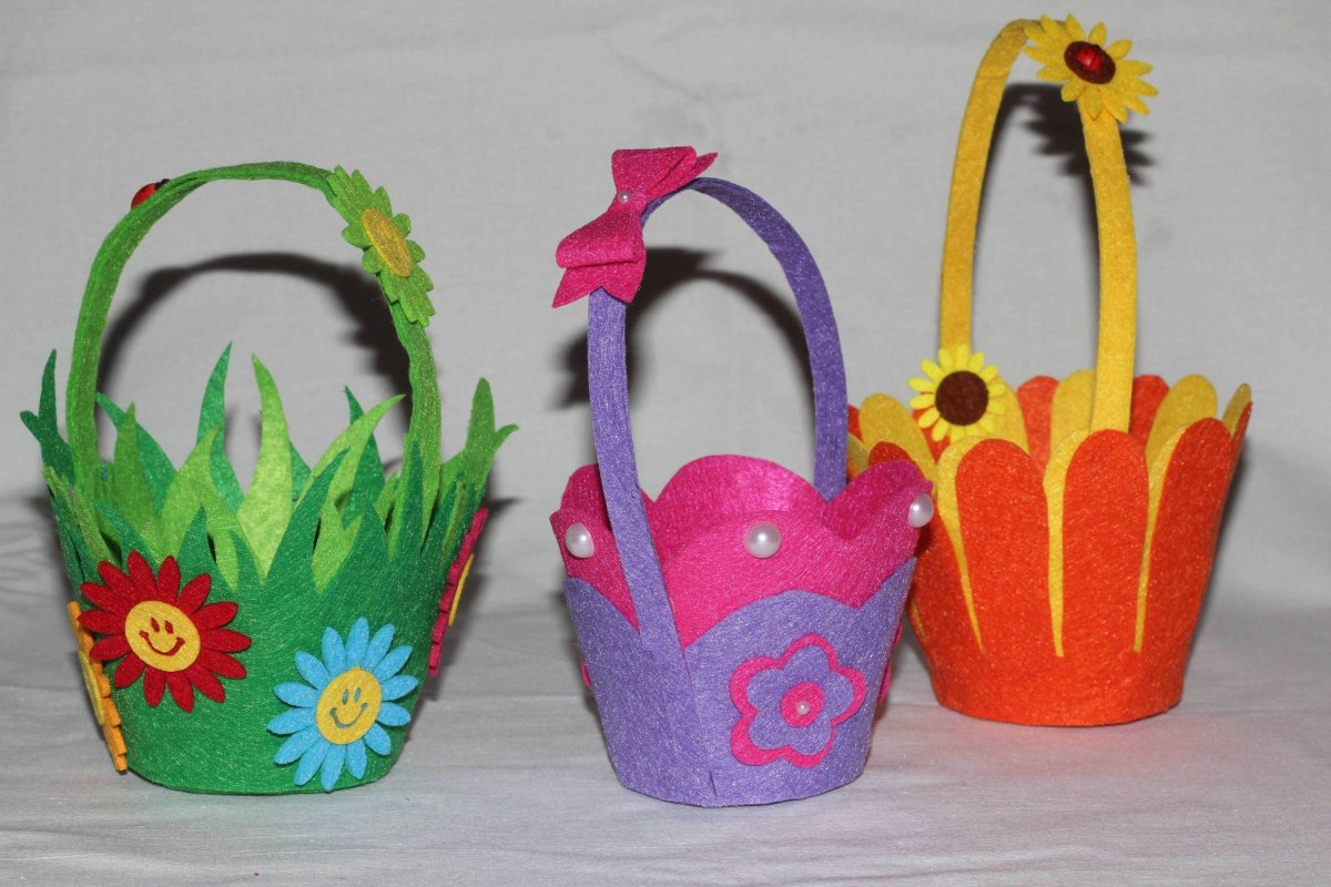 Корзина с куличами