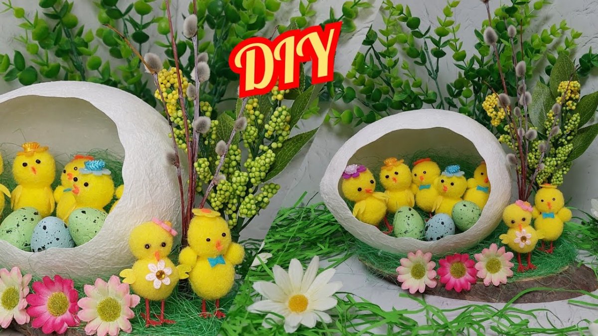 Цыпленок из фетра на Пасху