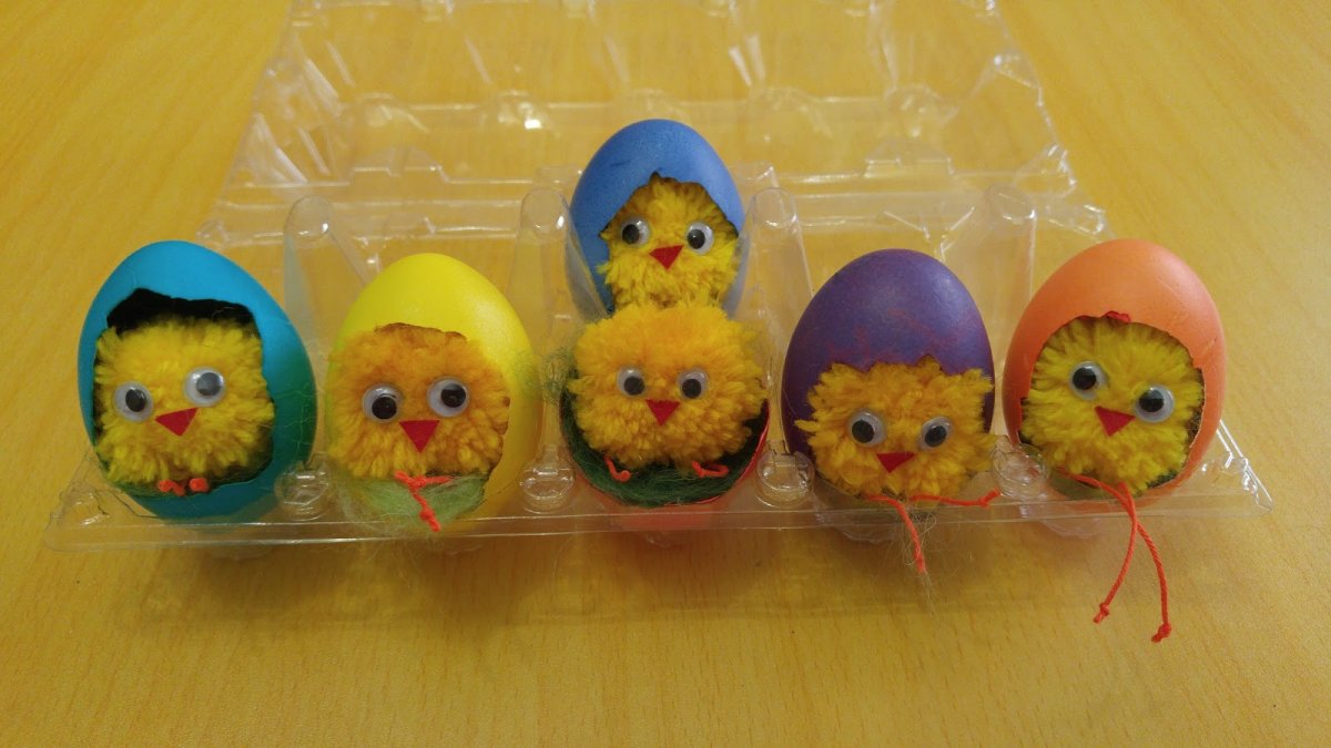 С чего сделать больших пасхальных цыплят поделки