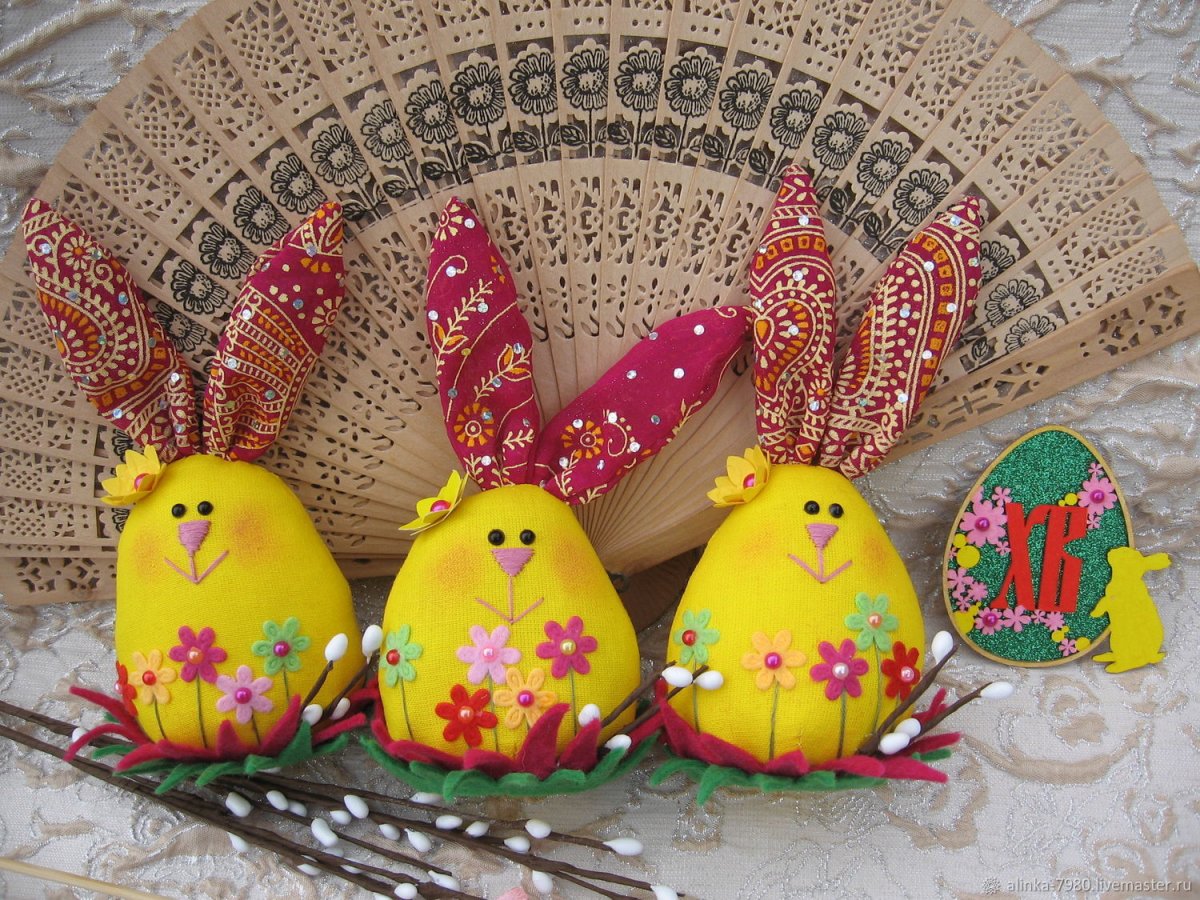 Пасхальные яйца из фетра