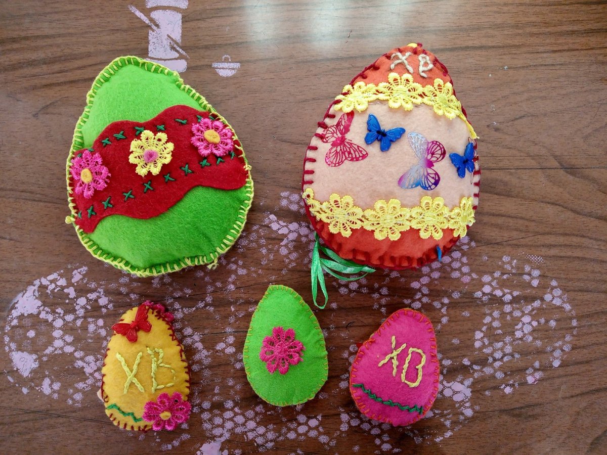 Пасхальный декор из ткани