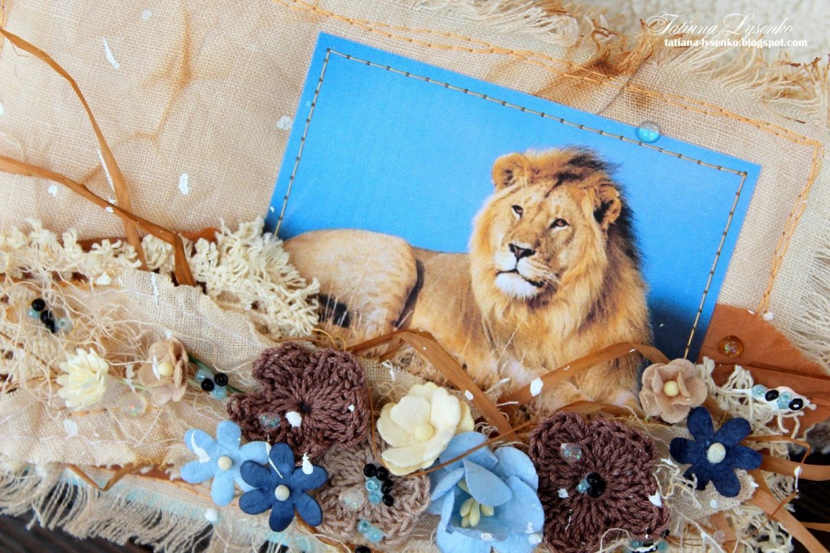 Львенок открытка