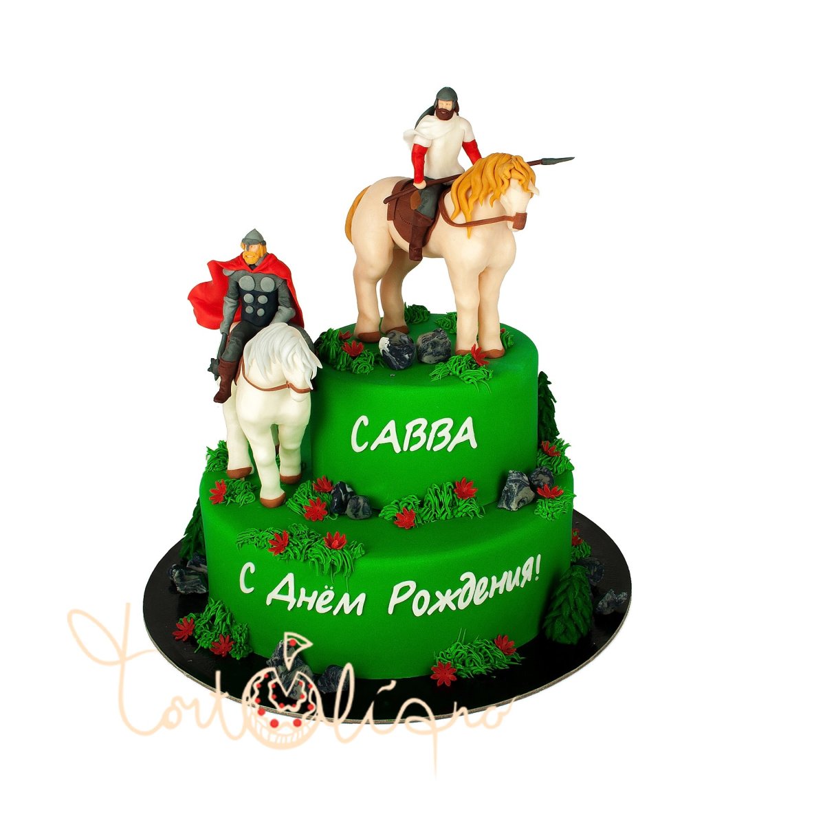 Торт богатыри детский