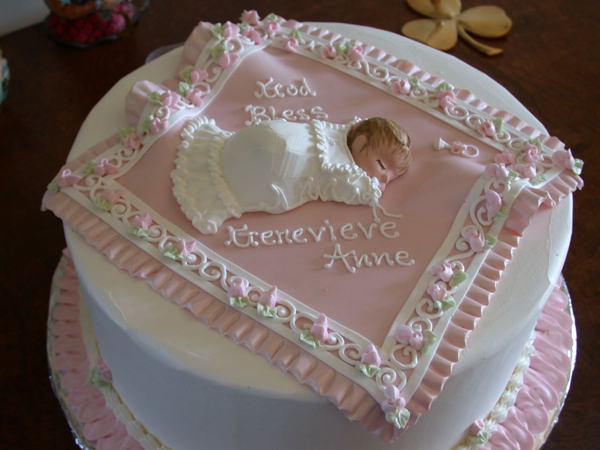 Торт на крестины для девочки прямоугольный