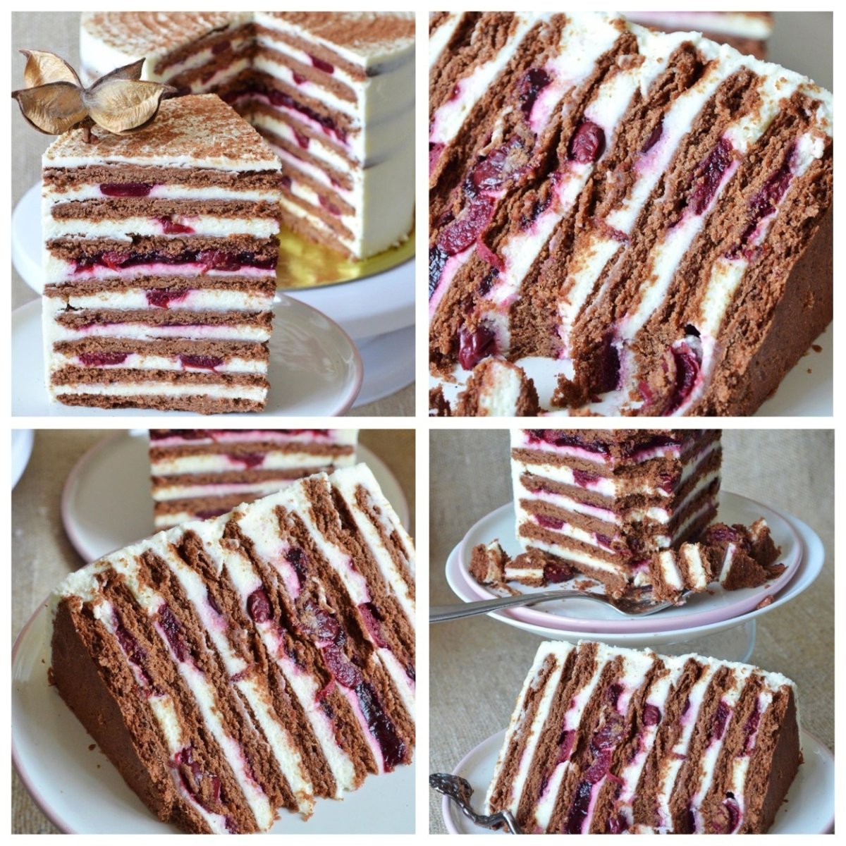 Прост йогуртный торт из печенья