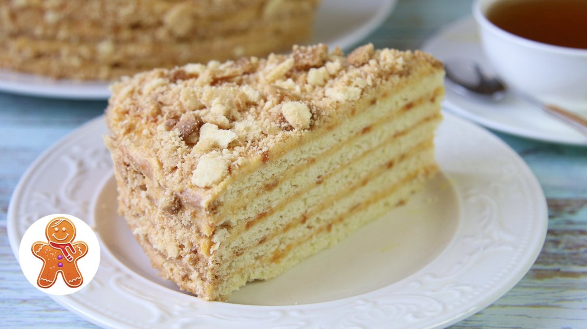 Медовый торт в разрезе