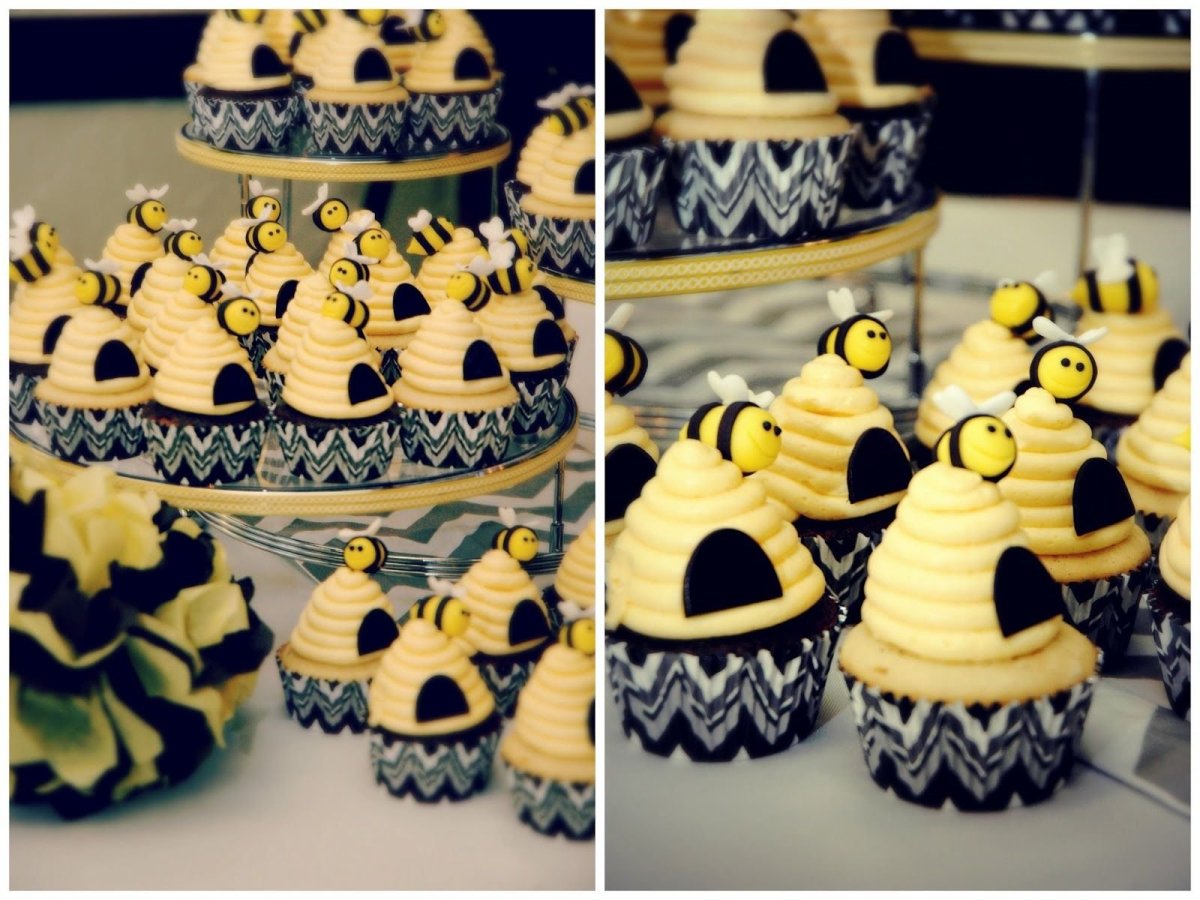 Фигурки пчелок на торт
