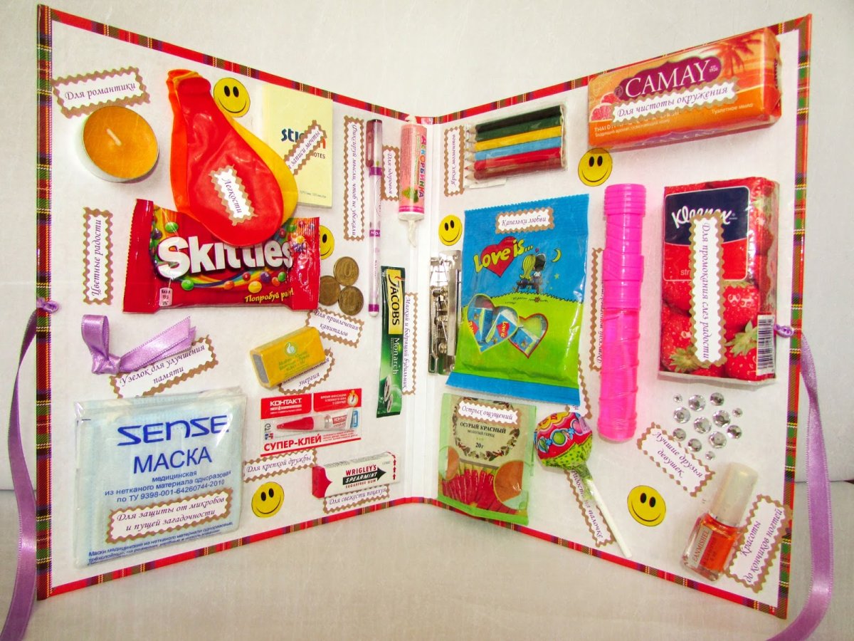 Поздравительный плакат со сладостями