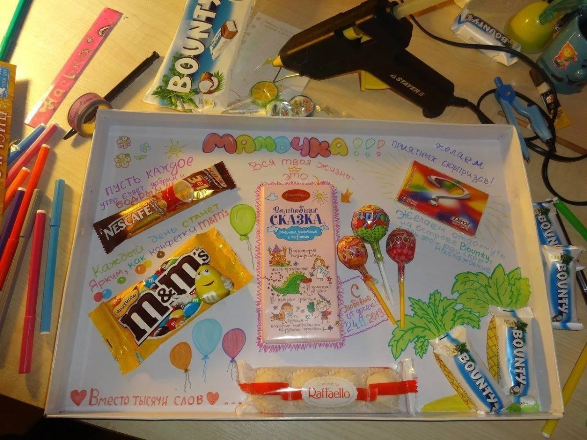Подарок альбом со сладостями
