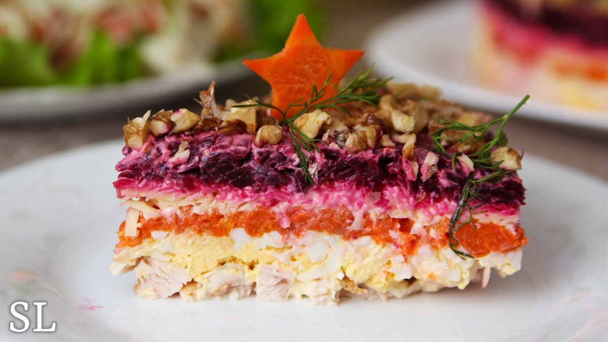 Салат торт Мимоза