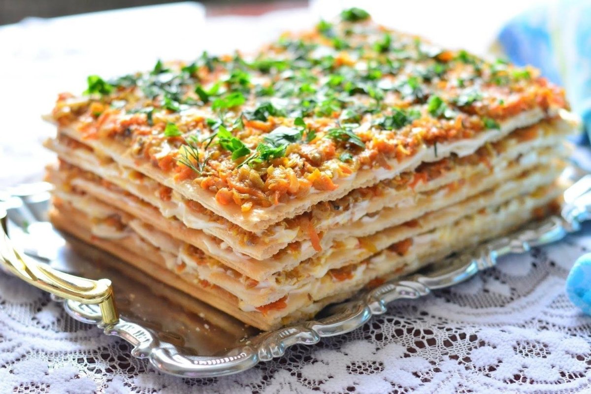 Салат торт оформление