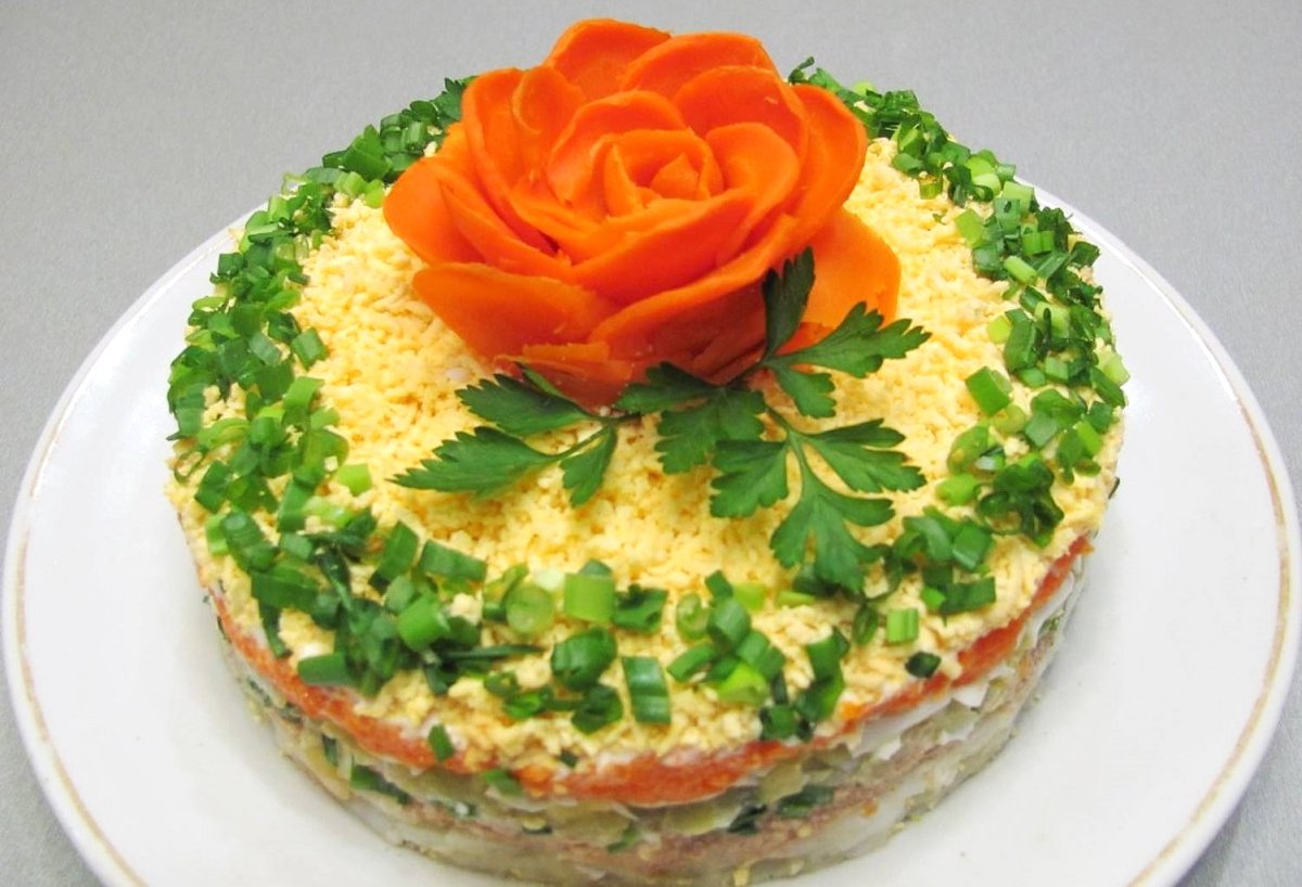 Кабачковый закусочный торт