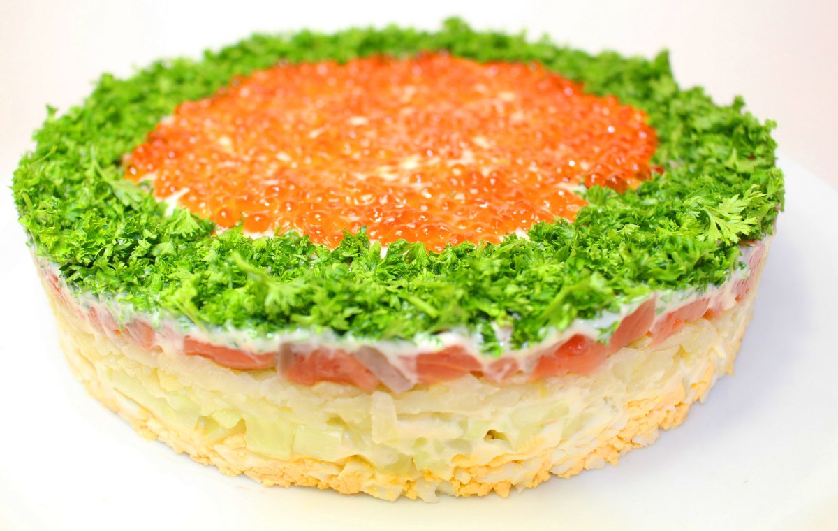 Салат-торт праздничный