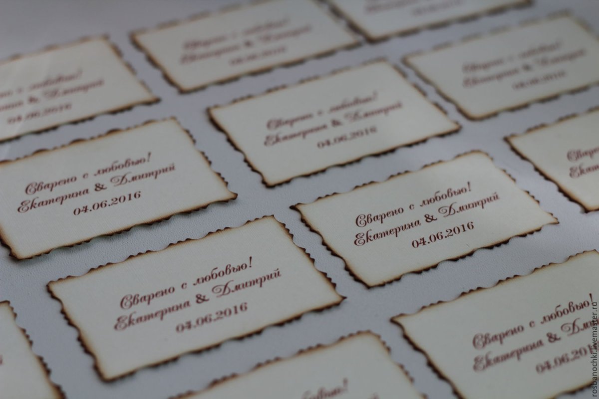 Надписи на бонбоньерках на свадьбу
