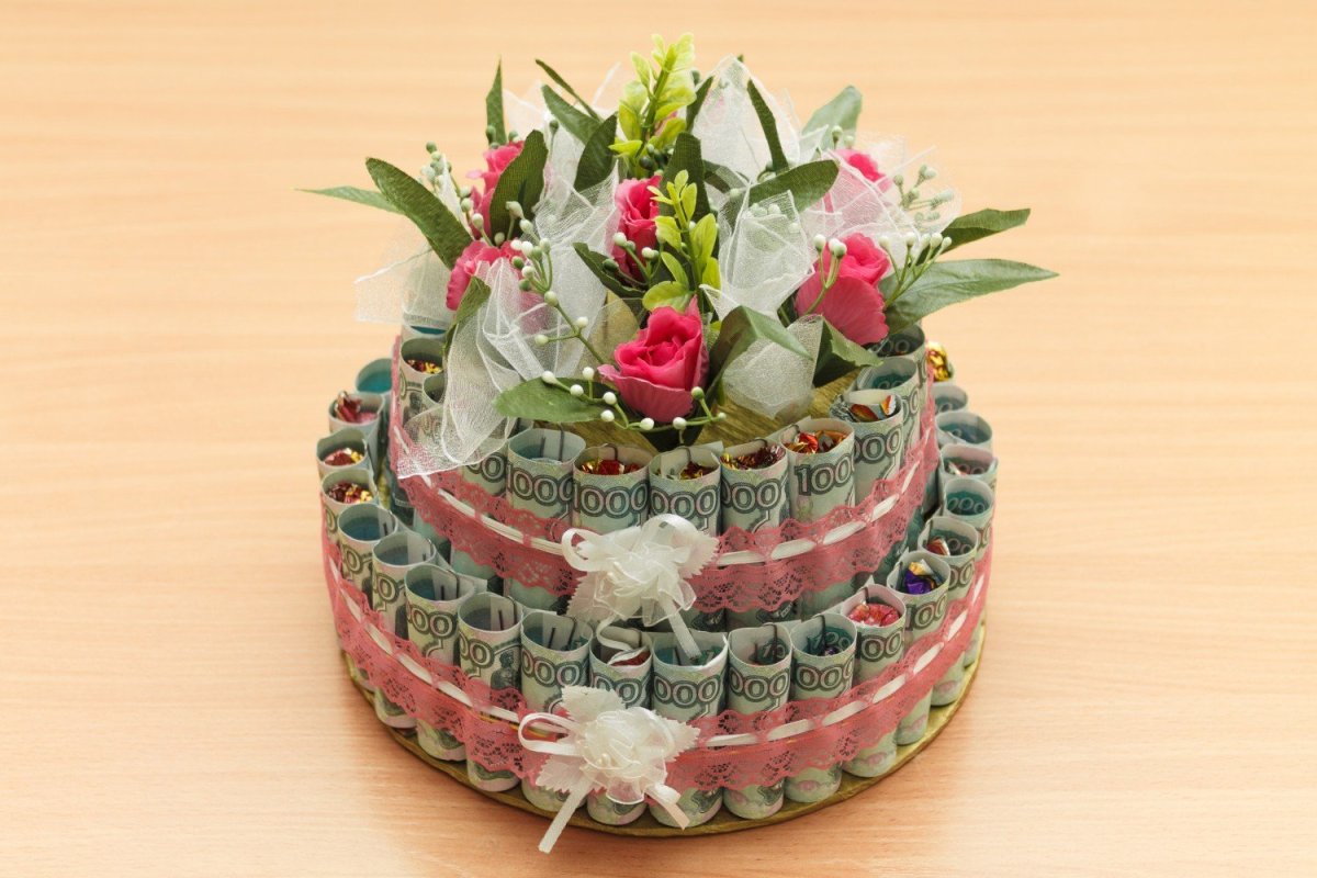 Тортик в виде денег